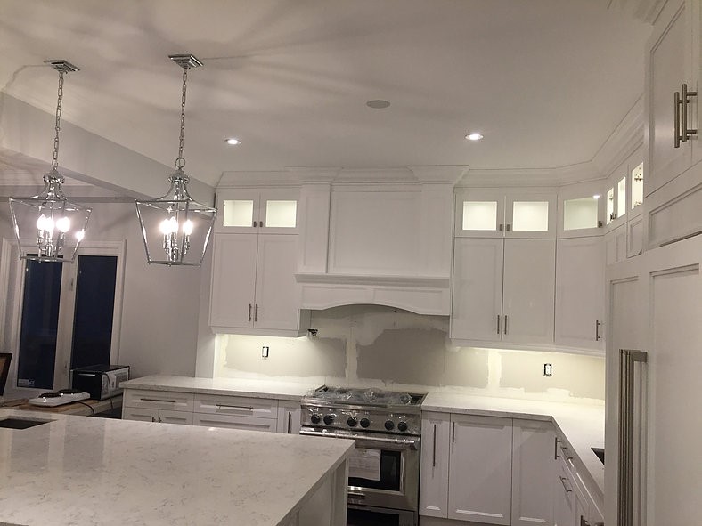 Luxury White Kitchen with Island